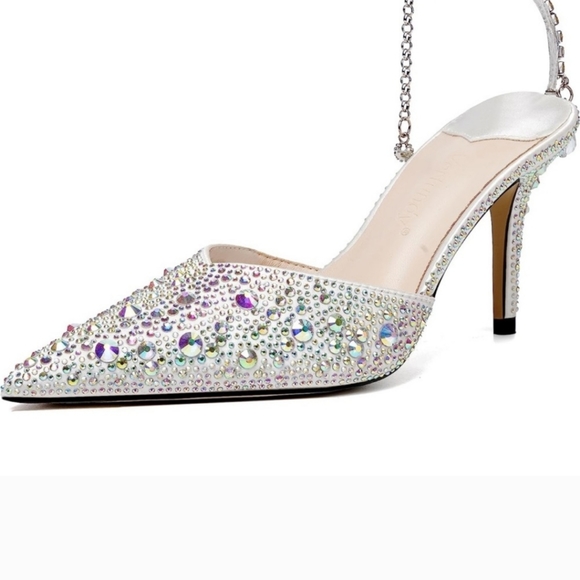 Vertundy Women's High Heel Stiletto Pumps Closed Pointed Toe Ankle Strap Fashion - Picture 13 of 13